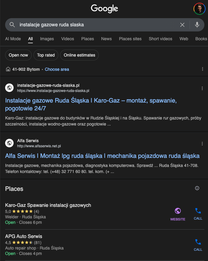 Podgląd strony Instalacje Gazowe